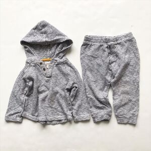 Gymboree stripe Henley hooded sweatshirt EUC 12-18m / jogger EUC 18-24m set